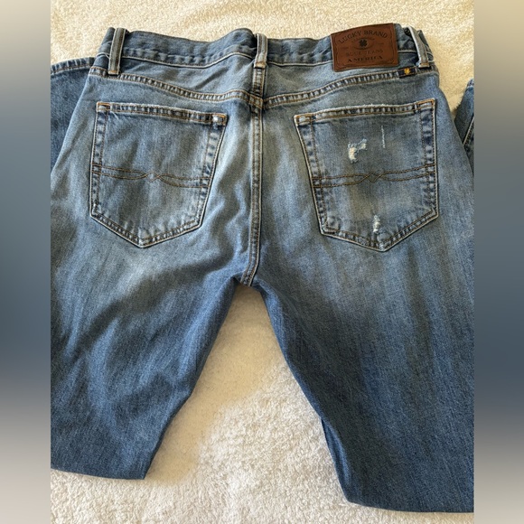 Lucky Brand Distressed Style Men’s Blue Jeans Size W33 L32 - Picture 10 of 11